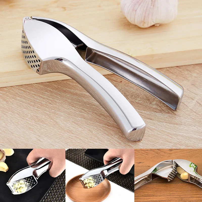 CuteMultifunctionGarlicGingerCrusherGarlicPressStainlessSteel