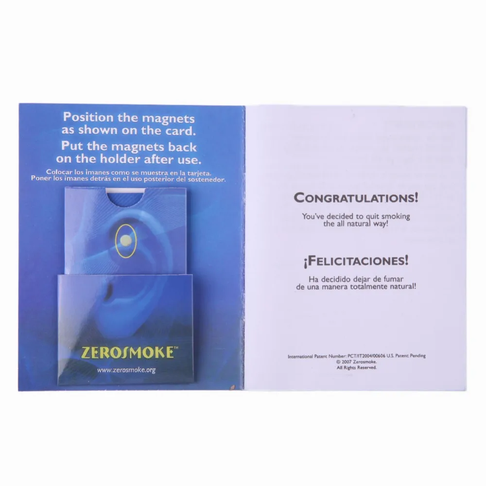 2 шт. магнит аурикулярная бросить курить Zerosmoke Акупрессурная Вставка не сигарет терапии здоровья лучшие продажи здравоохранения инструмент