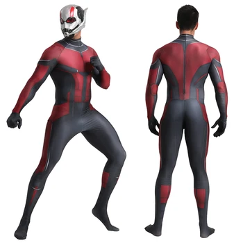 

Avengers Ant-Man Cosplay Costume Adults Kids Zentai Catsuit Superhero Costume Men's One Piece Jumpsuit Bodysuit With Mask