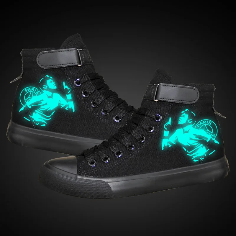 HOT SALE Neymar canvas shoes flat student Casual shoes gift for teenagers high quality luminous printing shoes