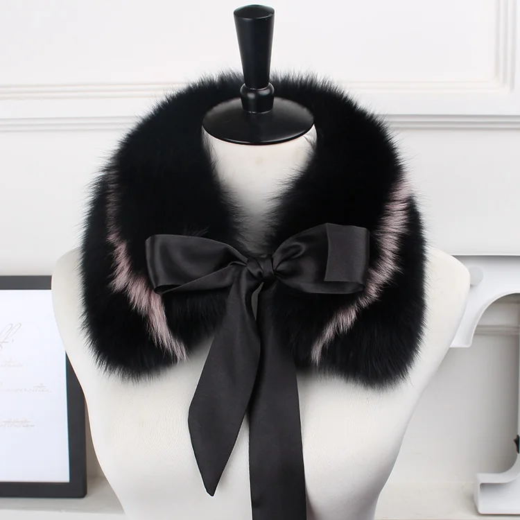 the new hot selling fox fur collar, the natural fox fur collar, the real fur collar child, the winter fur scarf ribbon - Цвет: S