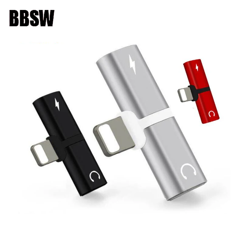 Koop BBSW 3 in 1 Audio Lading Adapter Voor iPhone X 7 8 Plus Charger Cable Adapter Voor Bliksem Jack naar oortelefoon AUX Converter Kabel