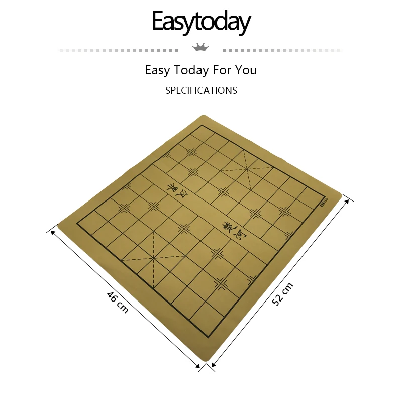 Chinese Chessboard Synthetic Leather Chess Games Accessories One Side Games Standard Chinese Chess Board Easytoday