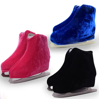

2 Colors Child Adult Velvet Ice Skate Figure Skating Shoes Cover Blade Cover Solid Rollar Skate Shoes Accessories Athletic
