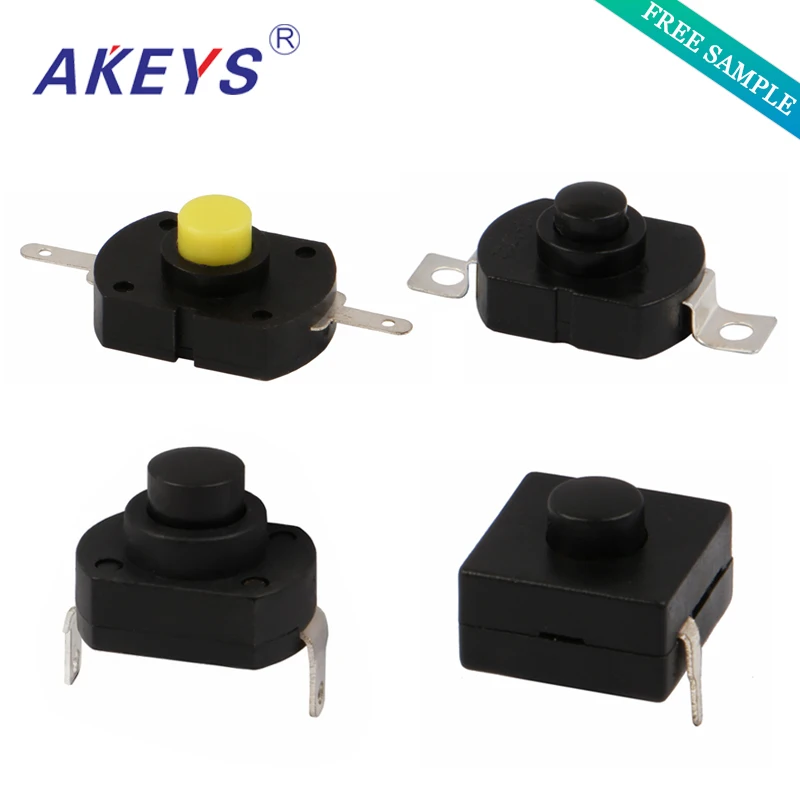AC 250V 5A 40A SPST Self Locking Micro Power Push Button Switch 15PCS