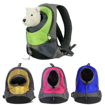 

Pet Carrier Shoulders Back Front Pack Dog Cat Travel Bag Mesh Backpack Head out Design