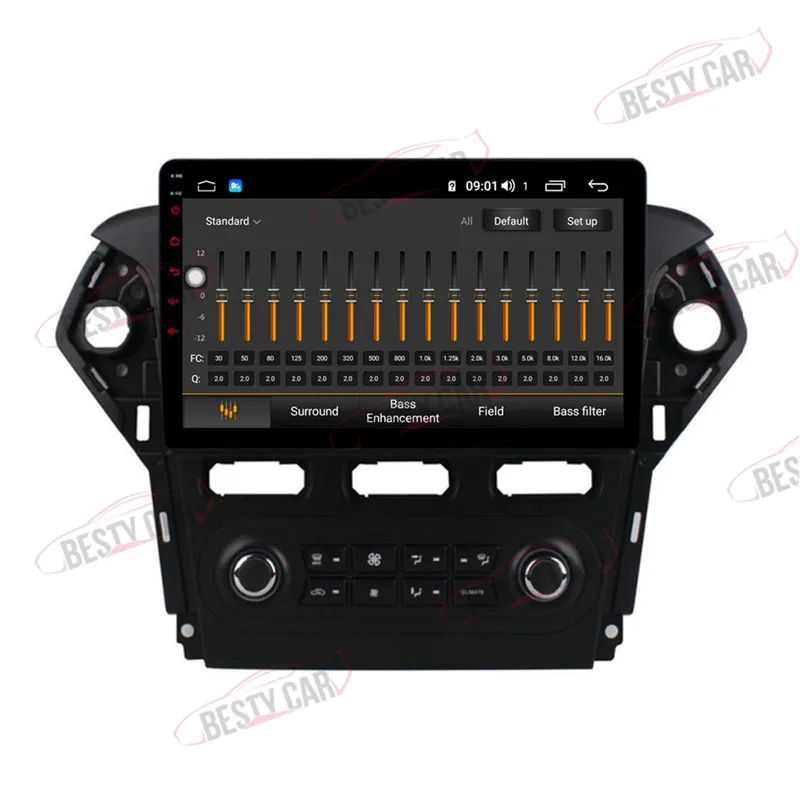 Best 10.1" Android 8.1 Car Multimedia Player Stereo for Ford Mondeo Chia-X 2011 2012 2013 GPS Navigation Head Unit DSP 2.5D+IPS 4