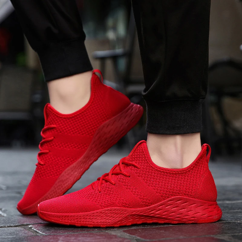 red casual shoes