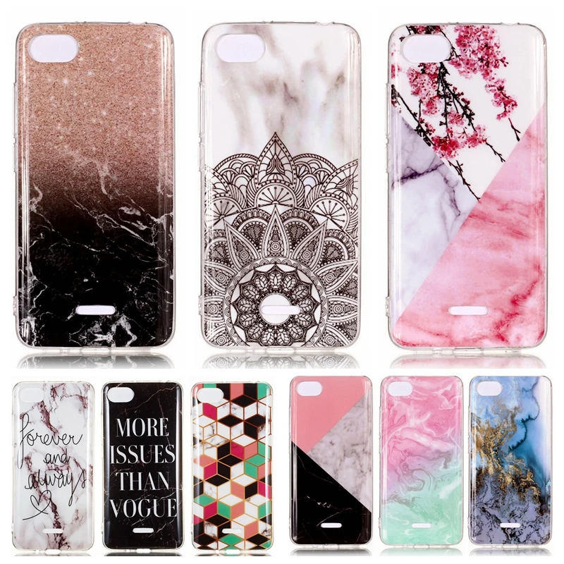 

Xiaomi Redmi 6A Marble Case on for Xiaomi Redmi 6A Cases Cover Colorful Granite Soft Silicone Phone Case for Xiaomi 6A Fundas