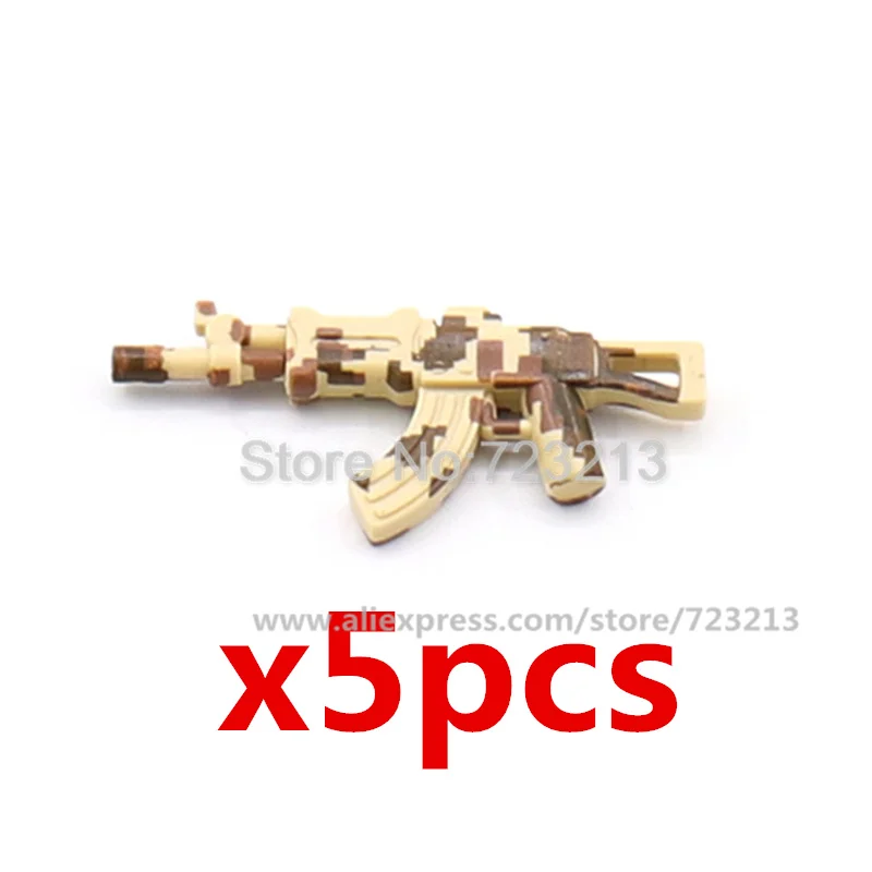 AK47 5 шт. Камуфляжный оружейный набор военный карабины пистолеты пулемет SWAT часть