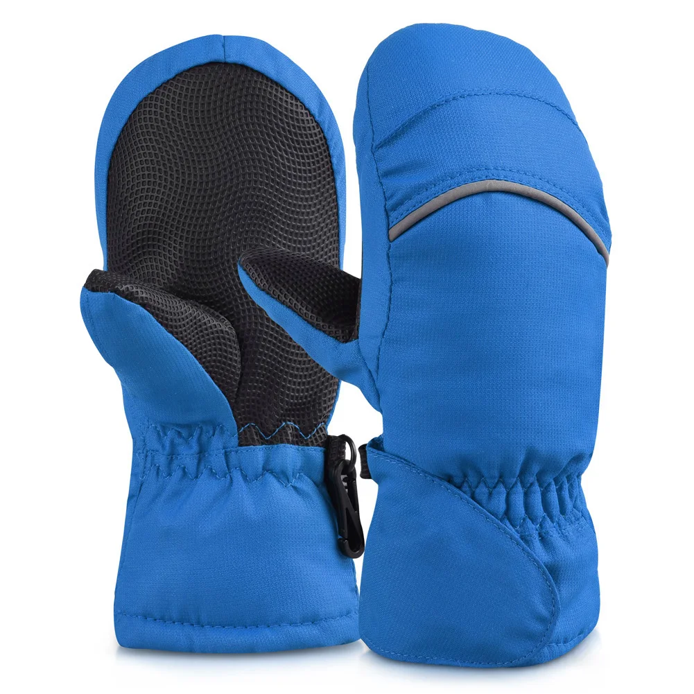 Children Kids Warm Skiing Skating Gloves Waterproof Full Finger Mittens