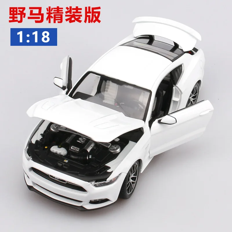 1:18 Масштаб Ford Mustang спортивная модель автомобиля имитация сплава Игрушечная с