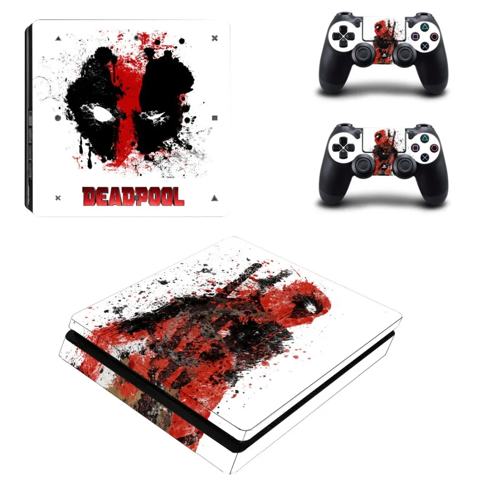 Deadpool PS4 тонкая Наклейка защитная накладка наклейка для PS4 Slim консоль и контроллер винил