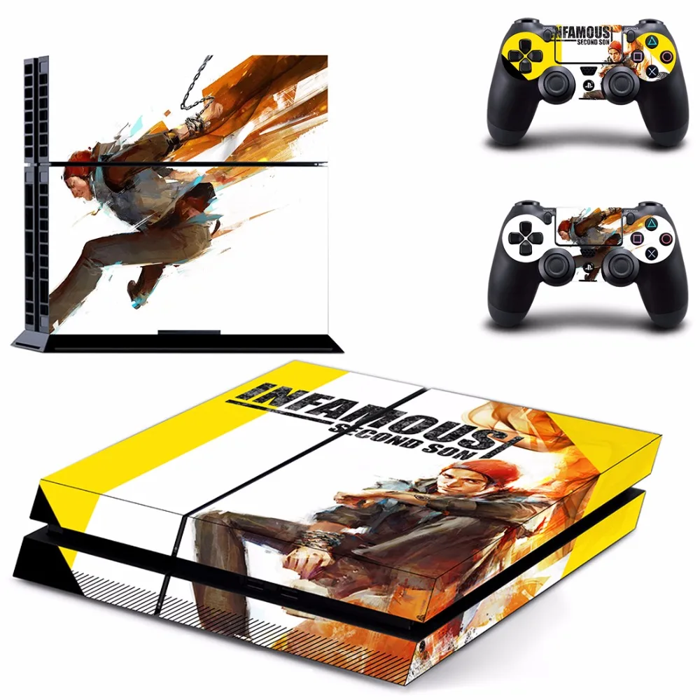 Infamous Second Son Ps4 Skin Sticker Decal Per Sony Playstation 4 Console E 2 Controller Ps4 Skin Sticker Accessorio In Vinile