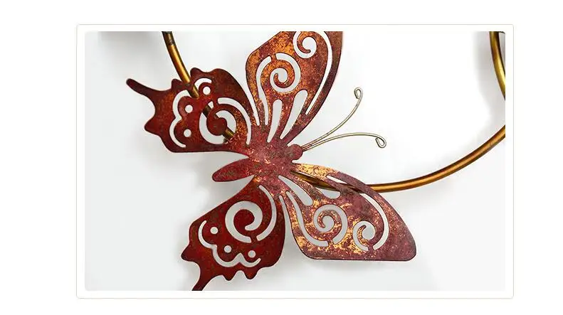 Современные Ретро Кованые бабочки настенные подвесные птицы ремесла украшения дома для гостиной комнаты, отеля 3D настенные украшения