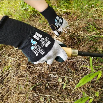 

1pair Gardening Work Gloves Wear-resistant Non-slip Black Warm Gloves Winter Maintenance Handling Repair Labor Protective Gloves