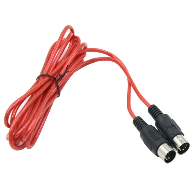 

3M MIDI to MIDI Cable Pure Audio Extension Cable 5 Pin Plug Adapter for piano keyboard Electronic drums Red & Silver