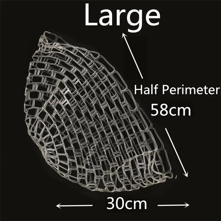Maximumcatch Высокое качество Fly рыболовный сачок половина периметр 48/58 см сменная Резина рыболовная сеть - Цвет: Large Size