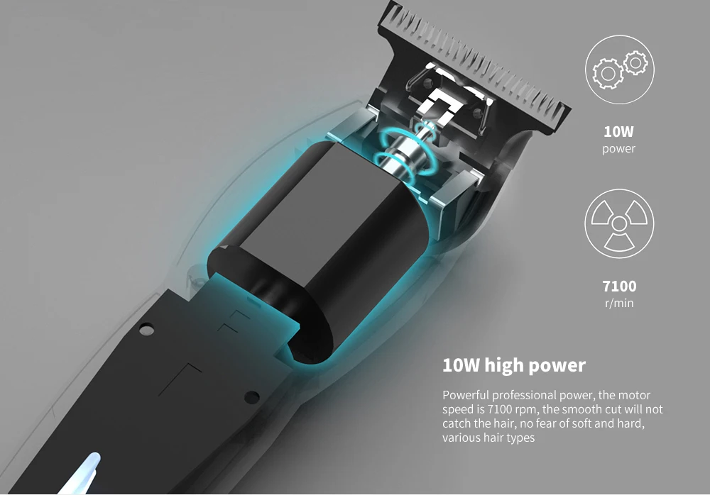 01 10 Вт Высокая мощность машинка для стрижки волос градиентная Форма USB портотивная Зарядка для бритвы Машинка для стрижки волос триммер для бороды с 3 расческой для волос для мужчин