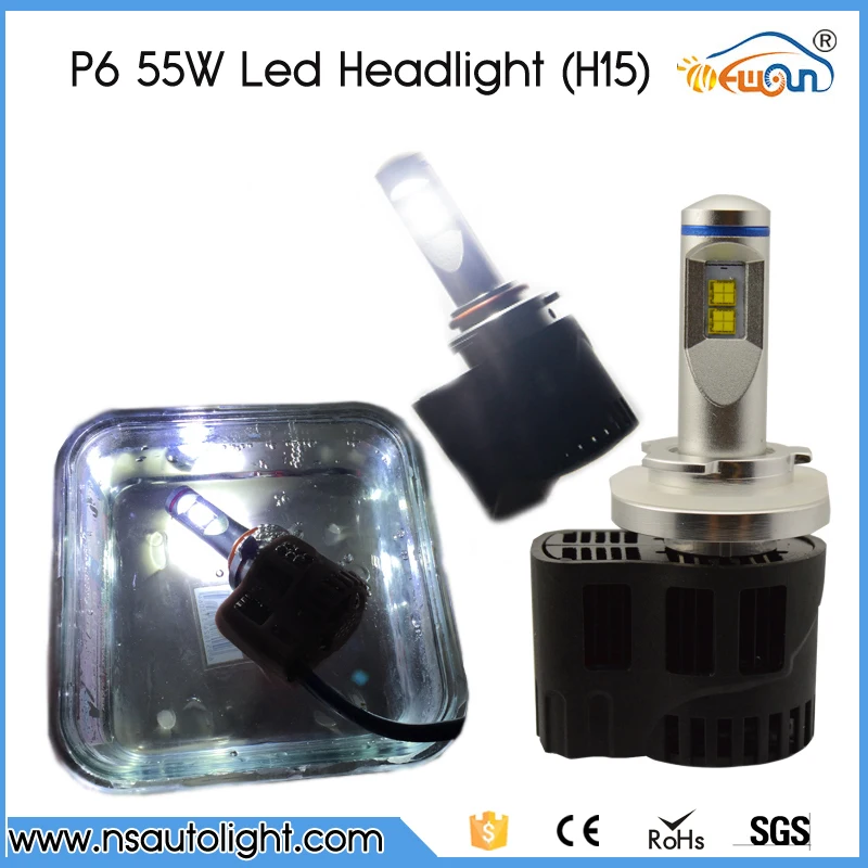 

2017 New P6 Led Car Headlight Bulbs H15 5200Lm 55W High Power 3000K/4000K/5000K/6000K Car Styling Lamp Waterproof No Warning