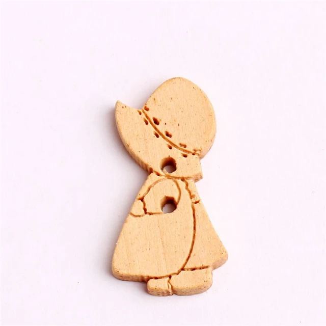 aliexpress com buy 100pcs new cartoon cap girls wooden buttons