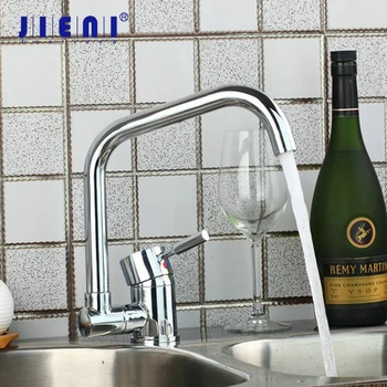 

JIENI Unique Design Single Handle Kitchen Torneira Swivel Chrome Basin Sink Water Vessel Lavatory Tap Mixer Faucet