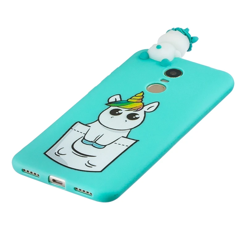 Чехол Etui для Xiaomi Redmi 5 Plus, чехол для Xiomi Redmi 5, 3D мультяшная панда, свинья, единорог, силиконовый чехол для Xiaomi Redmi 5 Plus, чехол