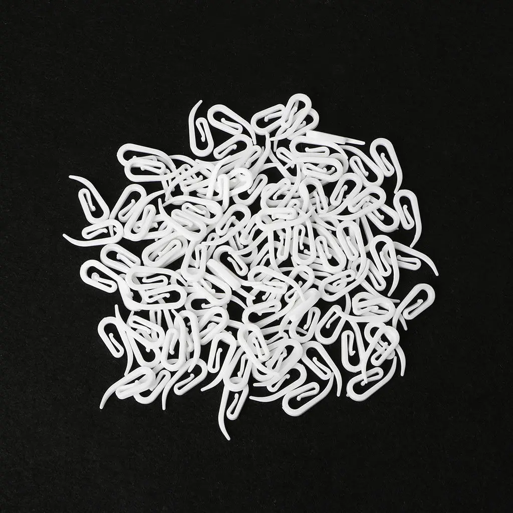 100Pcs Plastic Hanging Curtain Hooks Rings Hanger For Car Caravan Home