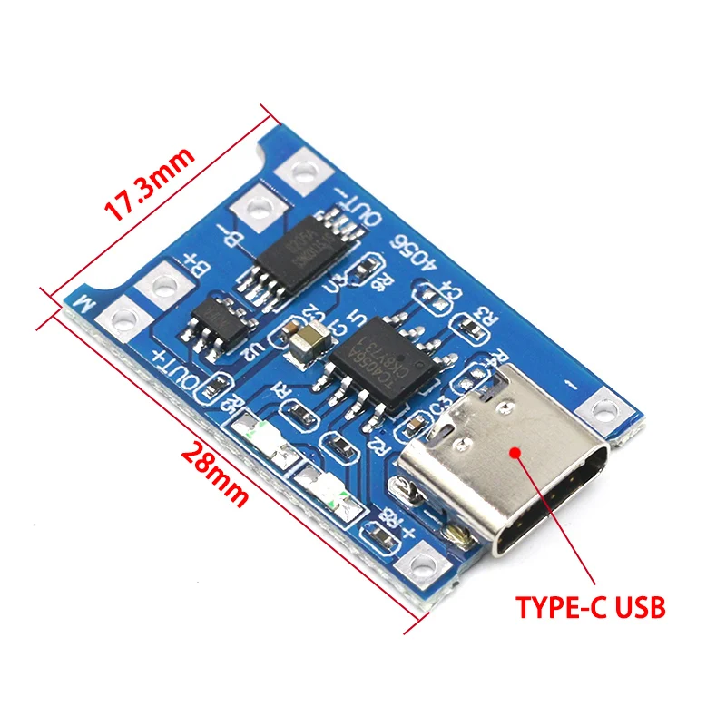 Type-c/Micro USB 5V 1A 18650 TP4056 модуль зарядного устройства литиевой батареи зарядная плата с защитой двойные функции 1A li-ion