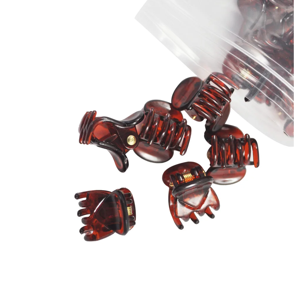 12 Pcs Brown Plastic Mini Hairpin 6 Claws Hair Clip Clamp for Ladies 12 Pcs Brown Plastic Mini Hairpin 6 Claws Hair Clip Clamp for Ladies