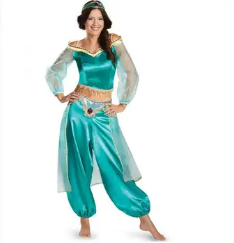 

Princess Jasmine Dress Party Wedding Women Cosplay Halloween Princess Jasmine Costume Adult