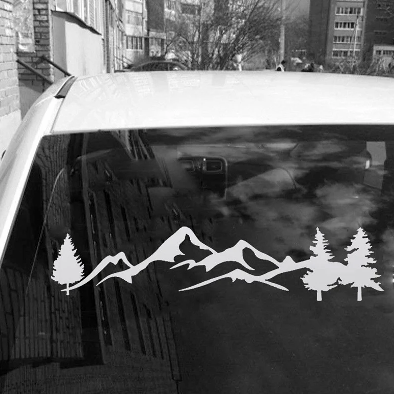 Tree Mountain Decal Scene Large Northwest 100cm Car Sticker Truck RV Offroad