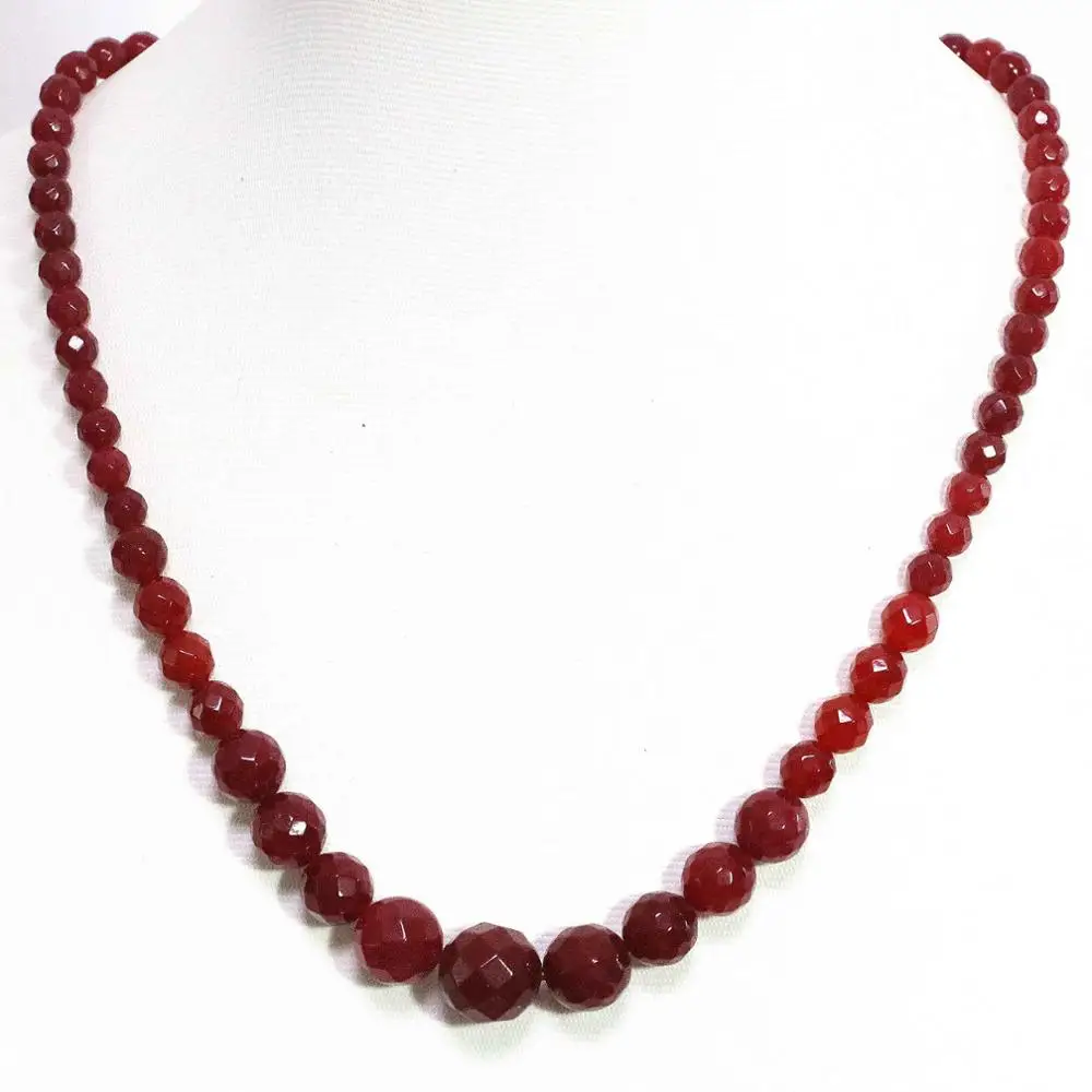 6-14mm Brazilian Rose Ruby Necklace 18/'/' Charming