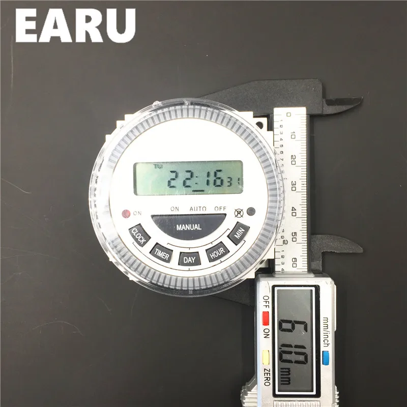 Программируемое реле времени EARU TM619 переменный ток 220 В 230 240 в с цифровым ЖК