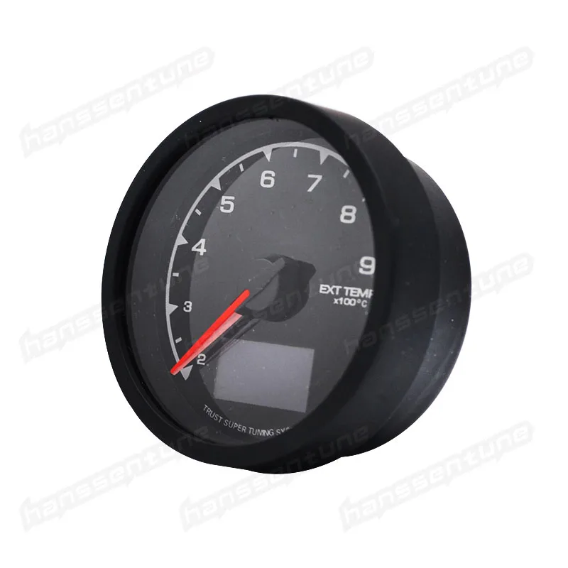 EXT Temp Gauge 7 светильник цветной ЖК-дисплей с напряжением EGT Gauge 62 мм 2,5 дюймов гоночный датчик с датчиком