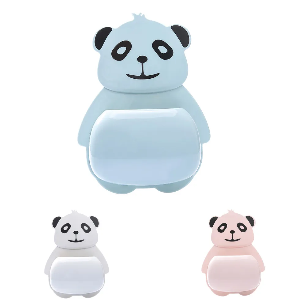 

Bathroom Accessories Cartoon Panda Toothpaste Toothbrush Holder Suction Cup Wall Holder For Bathroom accessori bagno #BL1
