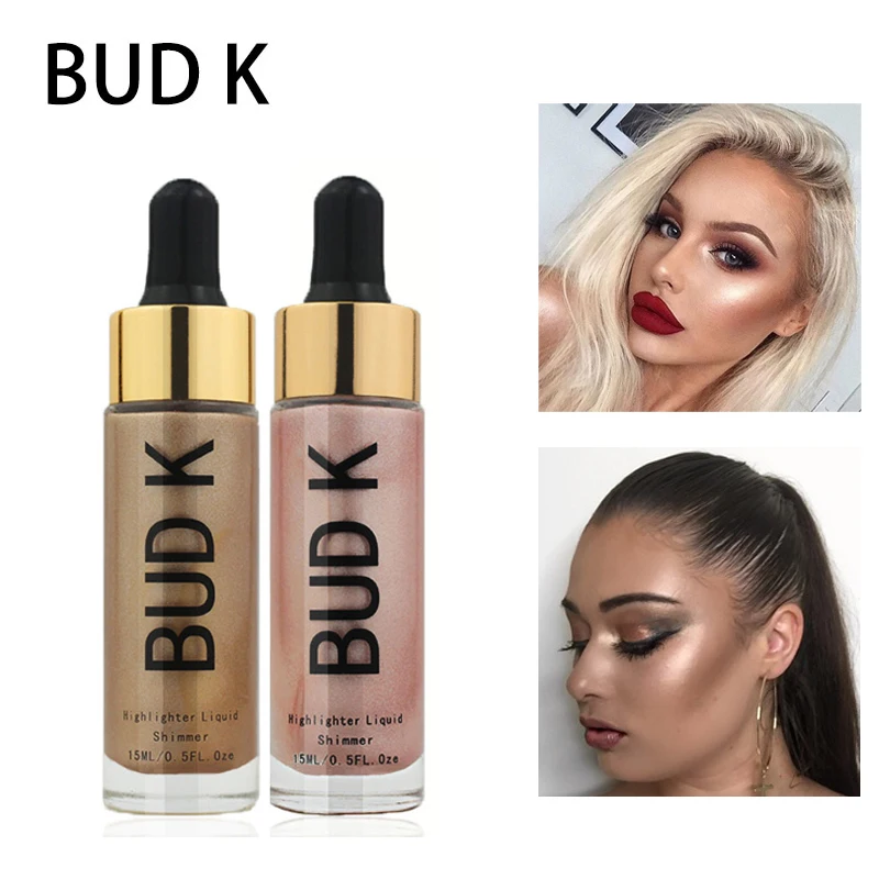 

New 2018 Make Up Professional Highlighter Bronzer Waterproof Shimmer Face Contour Glowing Golden Highlighter Makeup