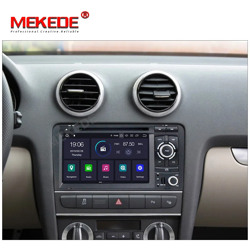 Cheap MEKEDE IPS screen DSP Android 9.0 car multimedia dvd GPS player For Audi A3 S3 2003-2012 with  car radio WIFI BT 3