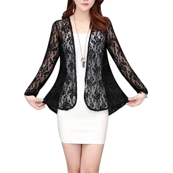 

Summer Women Lace Chiffon Sunscreen Outwear Casual Long Sleeve Shirt For Girls