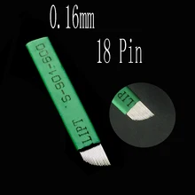 200 шт. иглы для микроблейдинга 0,16 мм 18 Ламина Tebori 18 Pin для постоянного макияжа игла для нанесения татуировки игла для татуажа бровей 3d вышивка