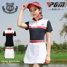 Новое поступление, женские спортивные рубашки для гольфа, футболка с короткими рукавами для гольфа, юбка, летняя дышащая быстросохнущая одежда для гольфа, размер xs-xl