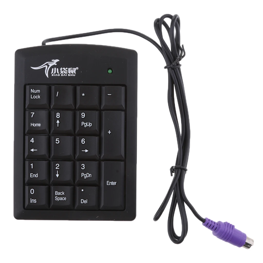 PS2 18 Keys Number Pad Mini Numeric Accounting Keypad Calculator Keyboar