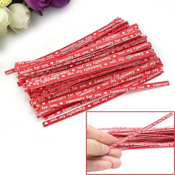 Новые высококачественные 100PZ 10 см lacci fascette легами scatole caramelle не Regalo imballaggio Rosso