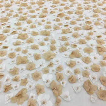 

2018 3D flower High Quality African Tulle Lace Fabric For Wedding Dress Lace Fabric For Clothes 3d Nigerian Lace Fabrics RF72-49