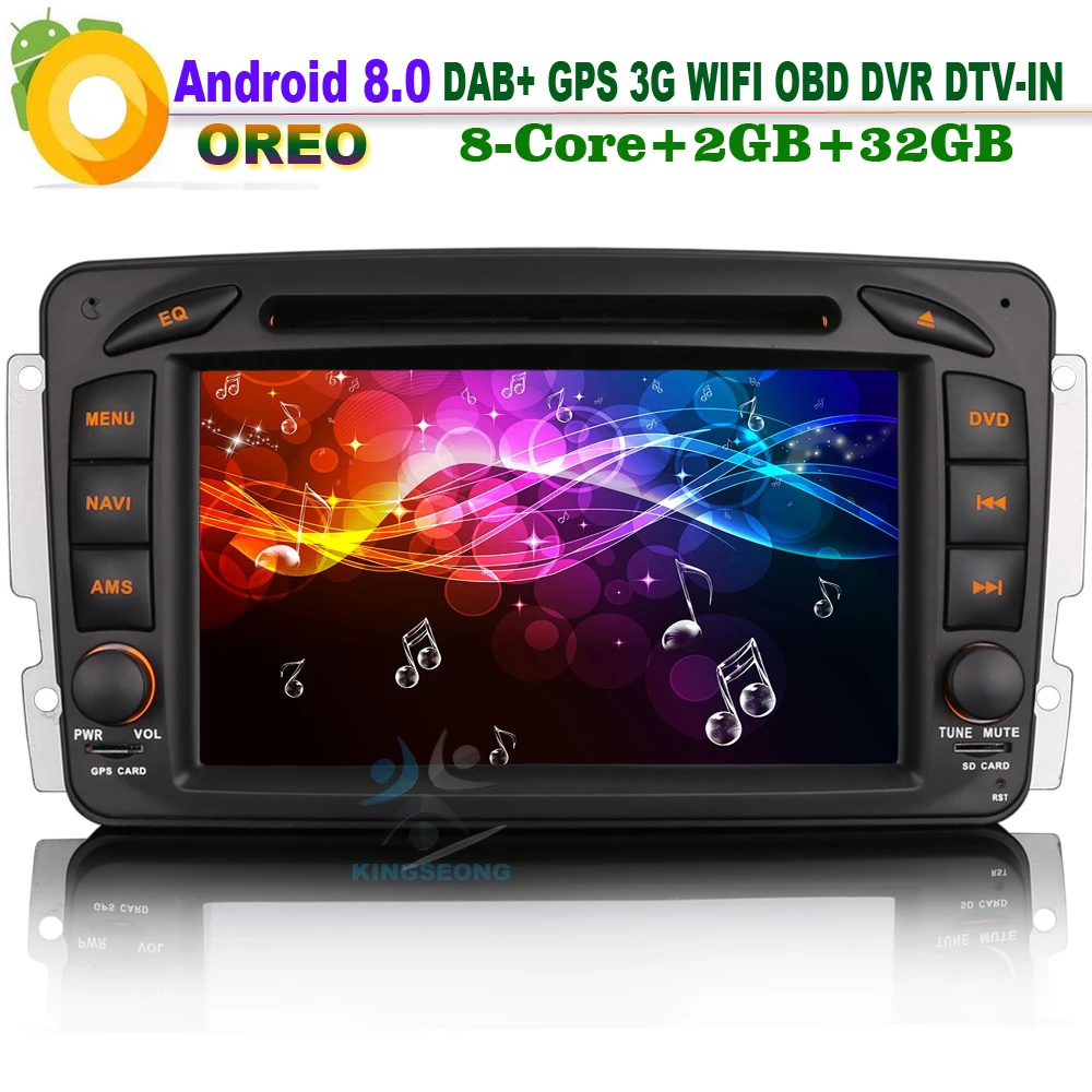 Android 8,0 Авто DAB+ Wi-Fi компакт-дисков DVD dvd-плеер RDS BT 3g gps OBD2 DVB-T2 автомобиль радио плеер для Mercedes C/CLK класса W203 Viano Vito