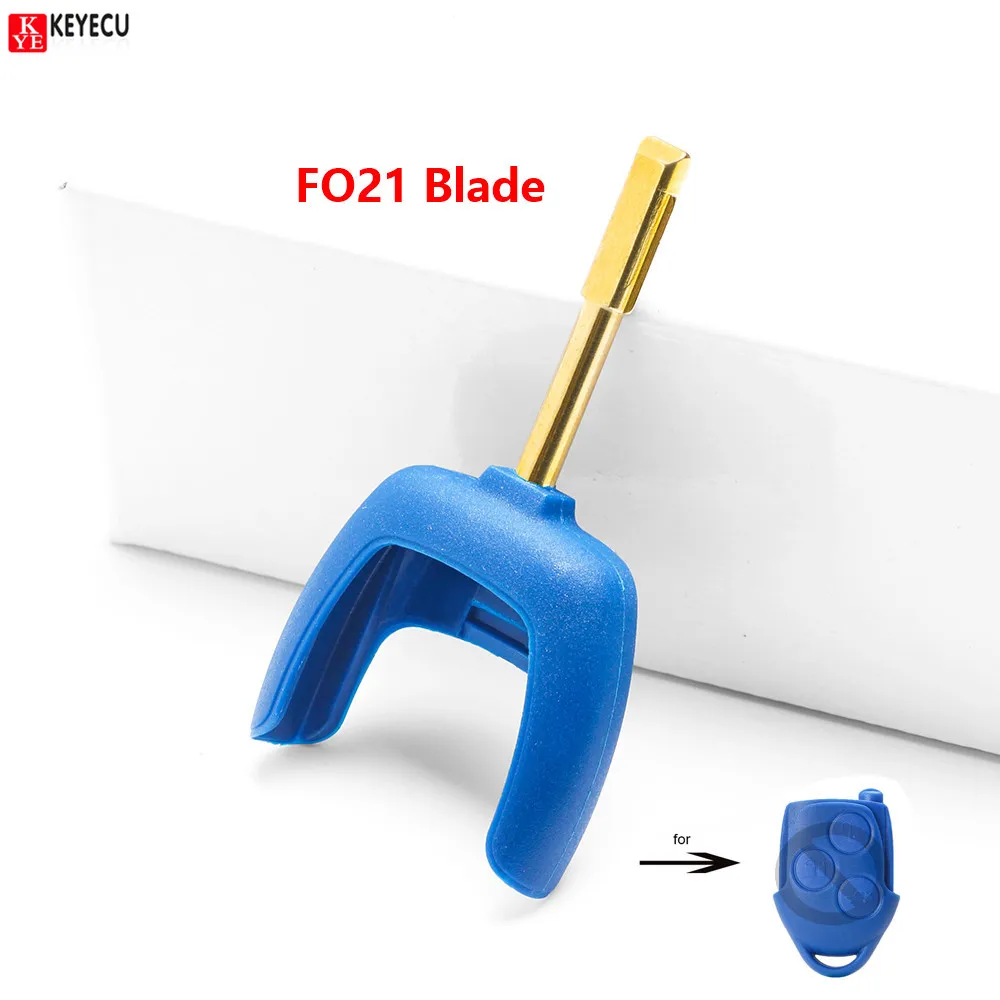 Keyecu blue Uncut Blue Blade Head для Ford Transit Fiesta Focus Ka Пума F021 дистанционный брелок | Автомобили и