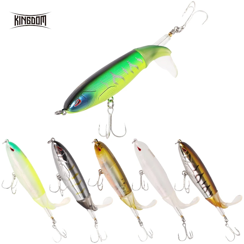 

Kingdom Fishing Lure Propeller Whopper Plopper Popper 90mm/12g 110mm/20g 130mm/38g Fishing Bait Topwater Ghost Color Model 7508