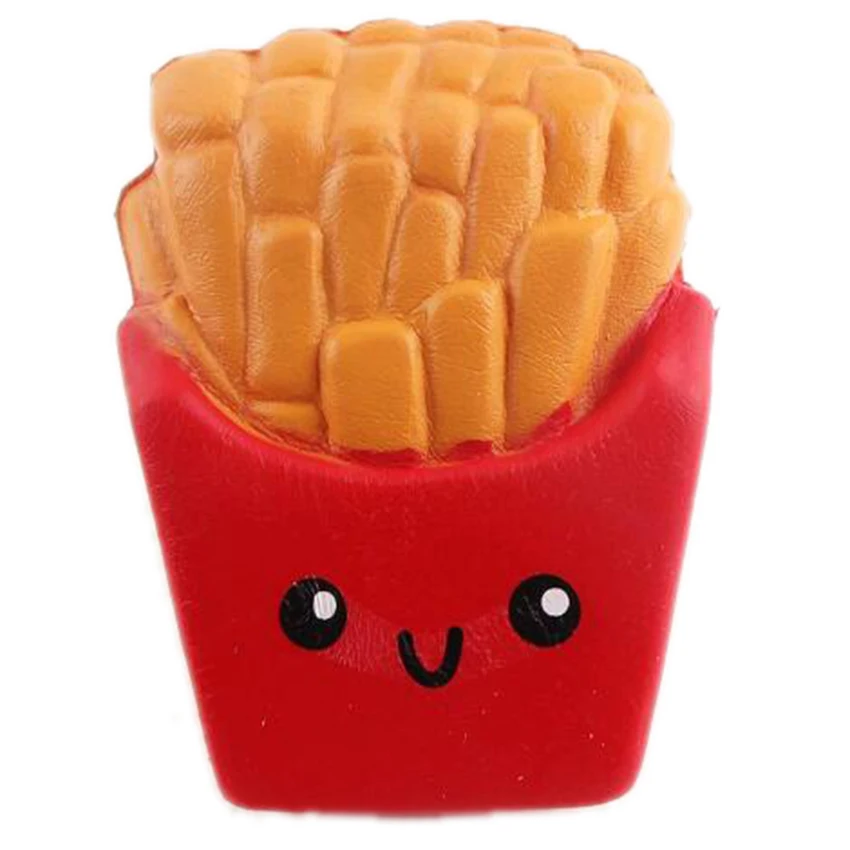 Kawaii squishies المقلية مشتم اسفنجي بطء المشرقة لينة ضغط محشوة الاطفال اللعب الهاتف المحمول الأشرطة هدايا مجموعات