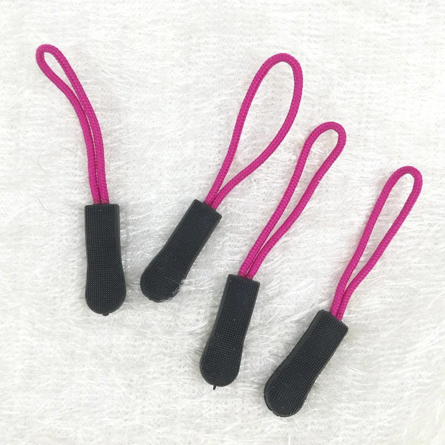 20pcs No Slip Zipper Slider Outdoor Camping Backpack Pull Fit Rope Tag