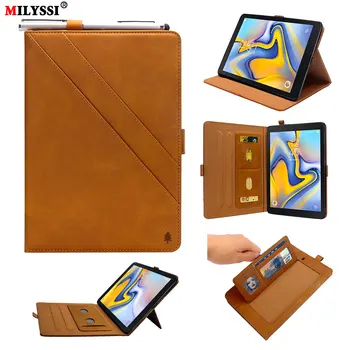 

Luxury Flip Case for Samsung Galaxy Tab A 8.0 T387 T387V 2018 8.0" Cover Funda Tablet PU Leather Case Stand Shell +Stylus+film